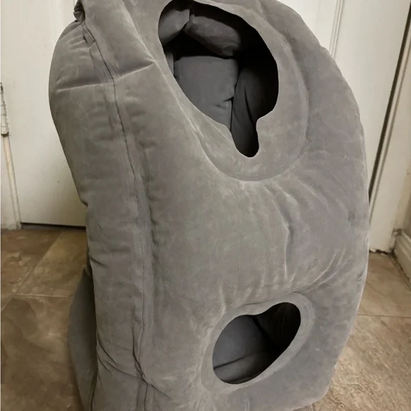 Gray Inflatable Travel Pillow - Picture 6 of 12